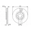 BOSCH 0 986 479 530 - Jeu de 2 disques de frein avant