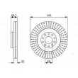 BOSCH 0 986 479 589 - Jeu de 2 disques de frein avant