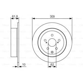Jeu de 2 disques de frein avant BOSCH OEM 424310E020