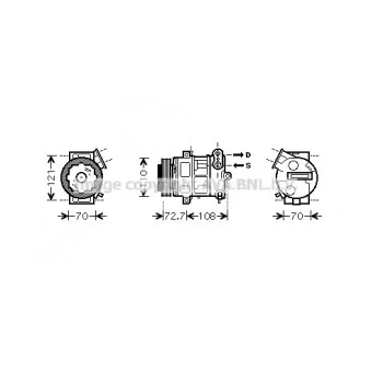 AVA QUALITY COOLING OLK419 - Compresseur, climatisation