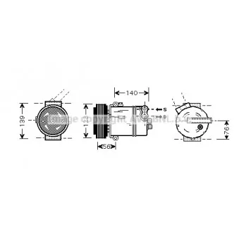AVA QUALITY COOLING OLK463 - Compresseur, climatisation