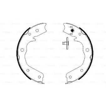 Jeu de mâchoires de frein BOSCH OEM 90392944