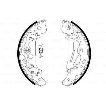 Jeu de mâchoires de frein BOSCH OEM 0K58A2638Z