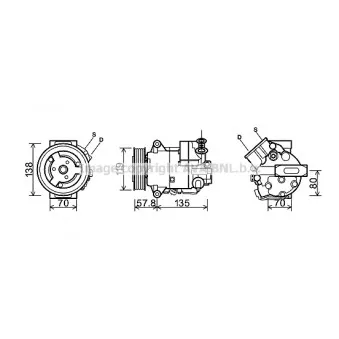 Compresseur, climatisation AVA QUALITY COOLING OLK497