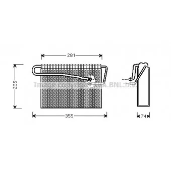 AVA QUALITY COOLING OLV167 - Evaporateur climatisation