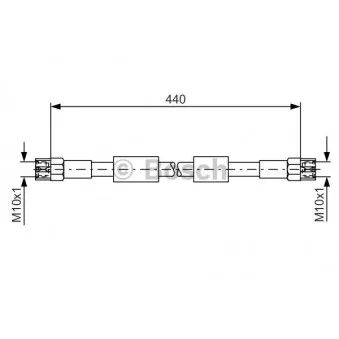 Flexible de frein BOSCH 1 987 476 139 pour VOLKSWAGEN TRANSPORTER - COMBI 1.6 TD - 70cv