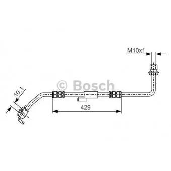 Flexible de frein BOSCH 1 987 476 511 pour FORD TRANSIT 2.5 DI - 69cv