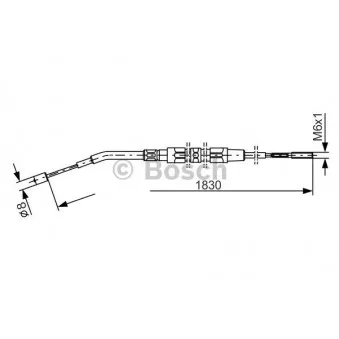 Tirette à câble, frein de stationnement BOSCH OEM 34411154681