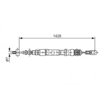 Tirette à câble, frein de stationnement BOSCH OEM 3456981