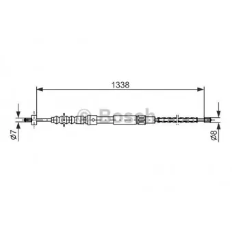 Tirette à câble, frein de stationnement BOSCH 1 987 477 356
