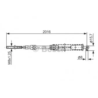 BOSCH 1 987 477 377 - Tirette à câble, frein de stationnement