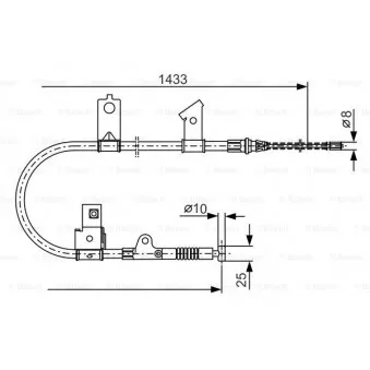 Tirette à câble, frein de stationnement BOSCH OEM 365304F100