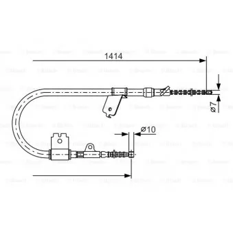 Tirette à câble, frein de stationnement BOSCH OEM 3653050Y10