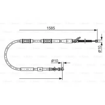 Tirette à câble, frein de stationnement BOSCH OEM 94857010
