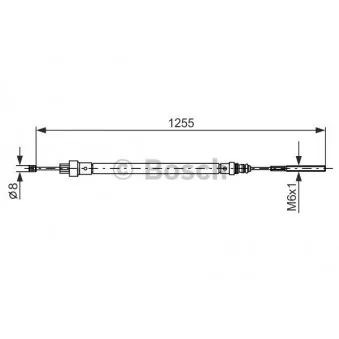 BOSCH 1 987 477 525 - Tirette à câble, frein de stationnement