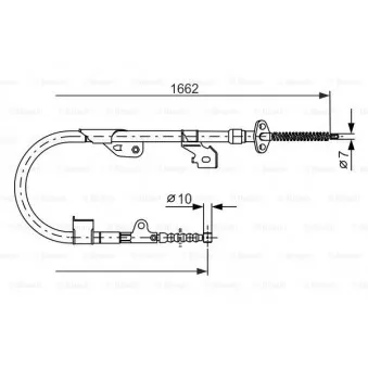 Tirette à câble, frein de stationnement BOSCH OEM 365301N900