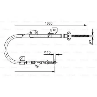 Tirette à câble, frein de stationnement BOSCH OEM 365310M010