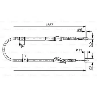 Tirette à câble, frein de stationnement HERTH+BUSS JAKOPARTS J3938005