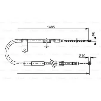 Tirette à câble, frein de stationnement BOSCH OEM 5976022110