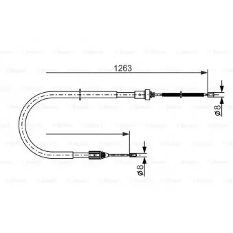 Tirette à câble, frein de stationnement BOSCH OEM 7700424928