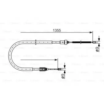 Tirette à câble, frein de stationnement BOSCH OEM 7700426005