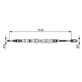 Tirette à câble, frein de stationnement BOSCH 1 987 477 688