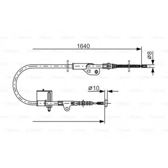 Tirette à câble, frein de stationnement BOSCH OEM 365302F000