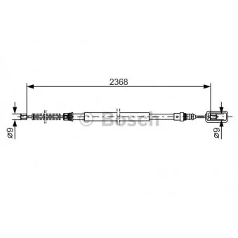 BOSCH 1 987 477 773 - Tirette à câble, frein de stationnement