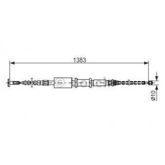 BOSCH 1 987 477 826 - Tirette à câble, frein de stationnement