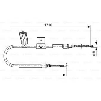 Tirette à câble, frein de stationnement BOSCH OEM 554935