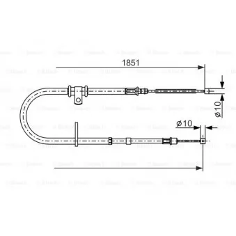 Tirette à câble, frein de stationnement BOSCH OEM MR205491