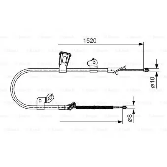 Tirette à câble, frein de stationnement BOSCH OEM 4643052080