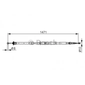 BOSCH 1 987 477 970 - Tirette à câble, frein de stationnement