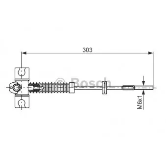 Tirette à câble, frein de stationnement BOSCH OEM 364022F000