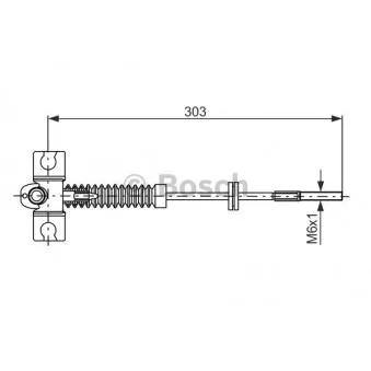 BOSCH 1 987 477 982 - Tirette à câble, frein de stationnement