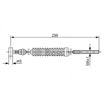 BOSCH 1 987 477 984 - Tirette à câble, frein de stationnement