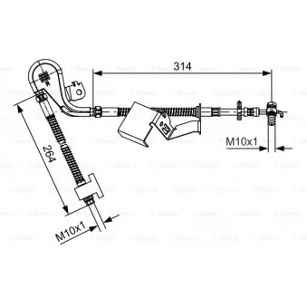 BOSCH 1 987 481 469 - Flexible de frein