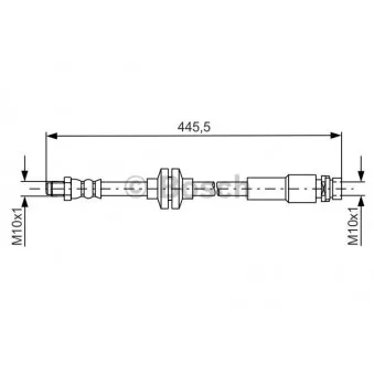 Flexible de frein BOSCH 1 987 481 668 pour FORD C-MAX 1.6 TDCi - 115cv