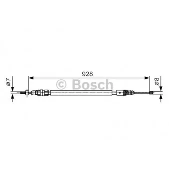 Tirette à câble, frein de stationnement BOSCH OEM 474634