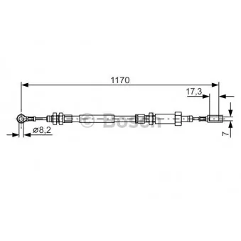 Tirette à câble, frein de stationnement BOSCH OEM 4745V7