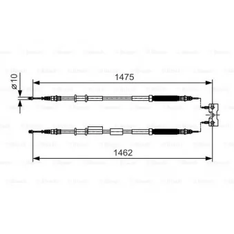 Tirette à câble, frein de stationnement BOSCH OEM 522038