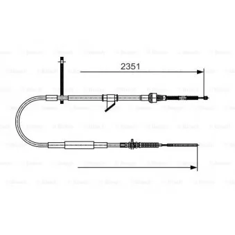 Tirette à câble, frein de stationnement BOSCH OEM MB256867