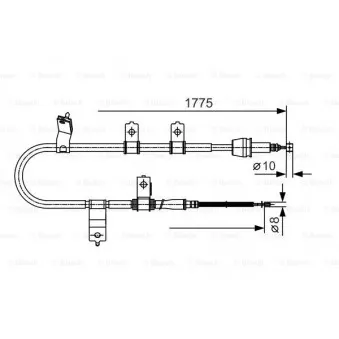 BOSCH 1 987 482 077 - Tirette à câble, frein de stationnement