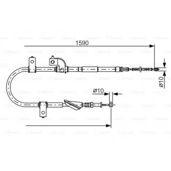 BOSCH 1 987 482 078 - Tirette à câble, frein de stationnement