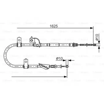 Tirette à câble, frein de stationnement BOSCH OEM 460206