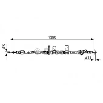 BOSCH 1 987 482 090 - Tirette à câble, frein de stationnement