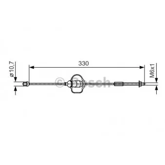 Tirette à câble, frein de stationnement BOSCH OEM 98AG2853AH