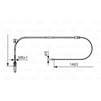 Tirette à câble, frein de stationnement BOSCH OEM 4144200185