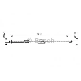 Tirette à câble, frein de stationnement BOSCH OEM 2S612853AC