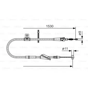 Tirette à câble, frein de stationnement BOSCH OEM 9211155